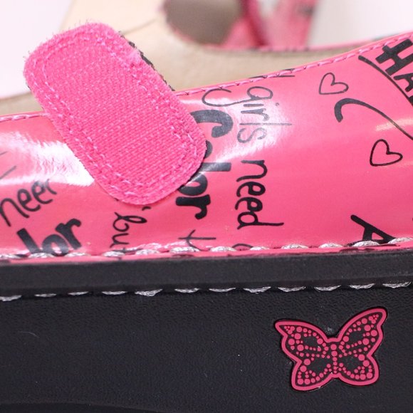 Alegria by PG Lite Paloma Happy Pink Breast Cancer Mary Janes Pre-Owned - Picture 9 of 9